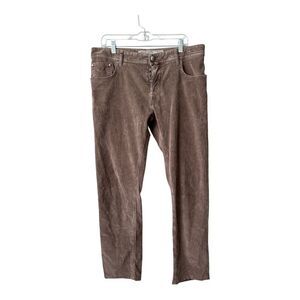 Jacob Cohen Pants Mens Size 38  Corduroy Tan Khaki Cotton Business Casual Fall